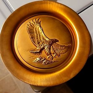 House of goebel 1979 first edition 24k gold over copper freedom plate RARE